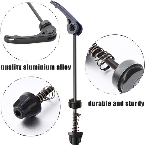 Road Mountain Bicycle MTB Wheel Hub Front and Rear Skewers Quick Release Skewer Clip Bolt Lever Axle QR 145/180 mm, a Pair...
